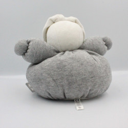 Doudou lapin blanc gris vert pois Zen KALOO