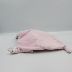 Doudou plat souris beige rose blanc étoiles MOTS D'ENFANTS