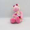 Doudou musical vache rose fleur BAWI