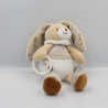 Doudou lapin blanc beige gris étoile UN REVE DE BEBE