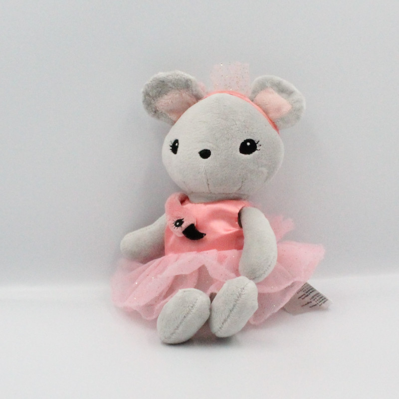 Doudou souris grise rose tutu rose flamand H ET M H&M
