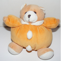 Doudou ours boule orange MUTUELLE OCIANE