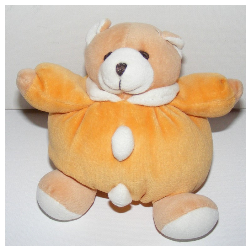 Doudou ours boule orange MUTUELLE OCIANE