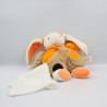 Doudou lapin beige orange mouchoir BABY NAT