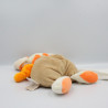 Doudou lapin beige orange mouchoir BABY NAT