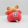Doudou souris beige rouge love KALOO