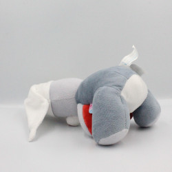 Doudou souris bleu vert rouge blanc lune étoiles SUCRE D'ORGE