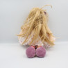 Doudou et compagnie poupée fille rose violet pois rayé Demoiselle Doudou