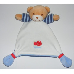 Doudou ours boule marin bavoir poisson rouge brodé TAKINOU