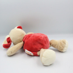 Doudou chien beige rouge poisson DOUKIDOU