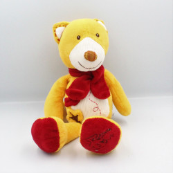 Doudou peluche chat renard orange jaune rouge HISTOIRE D'OURS