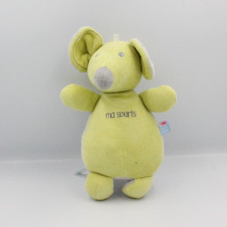 Doudou souris vert gris SUCRE D'ORGE