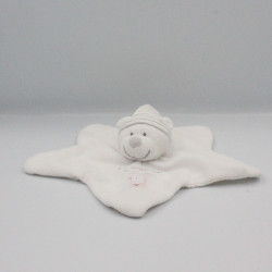 Doudou plat étoile ours blanc les petits pois du poulailler NICOTOY