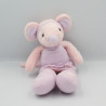 Doudou souris rose mauve ballerine