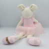 Doudou peluche souris blanche rose tutu ballerine LOUISE MANSEN