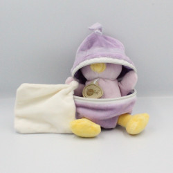 Doudou poussin mauve coquille avec mouchoir BABY NAT