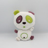 Doudou panda blanc vert rose prune PANDI PANDA