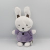 Doudou lapin blanc violet NICOTOY