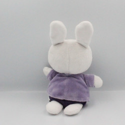 Doudou lapin blanc violet NICOTOY