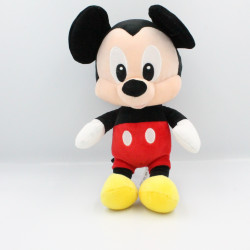 Doudou peluche bébé Mickey noir rouge jaune DISNEY NICOTOY