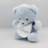 Doudou peluche ours bleu mon premier bavoir HISTOIRE D'OURS