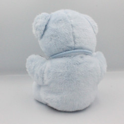 Doudou peluche ours bleu mon premier bavoir HISTOIRE D'OURS