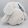 Doudou peluche chien blanc bleu MES PETITS CAILLOUX STOKOMANI