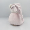 Doudou veilleuse ours rose blanc rayé MAX ET SAX