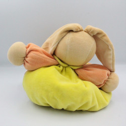 Doudou lapin patapouf orange patchwork abeille Kaloo