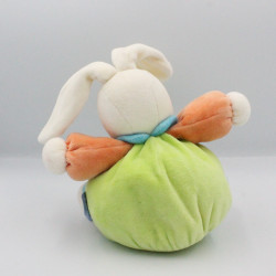 Doudou boule lapin vert orange bleu 123 KALOO