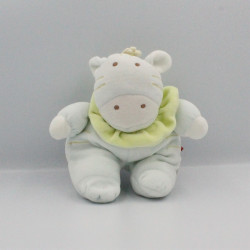 Doudou zébre Vache bleu col vert Tex