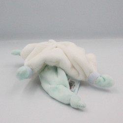Doudou plat ours blanc bleu BABY NAT