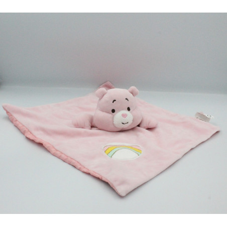 Doudou plat ours rose Bisounours CARE BEARS BABY