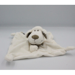 Doudou plat mouton blanc bandanas gris TEX BABY