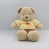 Doudou ours beige tee shirt jaune fleur TEX