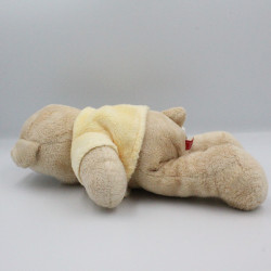 Doudou ours beige tee shirt jaune fleur TEX