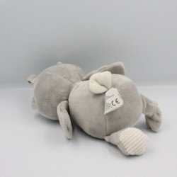 Doudou hibou chouette gris blanc KELLYTOYS