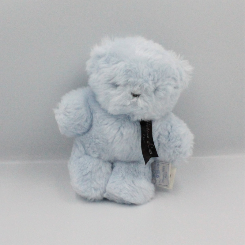 Doudou peluche ours mini baby bleu HISTOIRE D'OURS