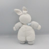 Doudou lapin blanc gris rayé TARTINE ET CHOCOLAT