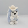 Doudou hérisson bleu chapeau TARTINE ET CHOCOLAT