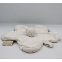 Doudou plat étoile ours gris beige NOUKIE'S