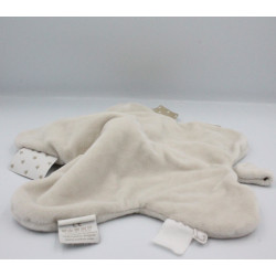 Doudou plat étoile ours gris beige NOUKIE'S