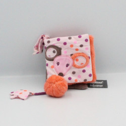 Doudou livre souris rose orange Souricette si coquette PREMAMAN