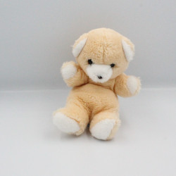 Doudou peluche ours orange blanc NOUNOURS Boutique