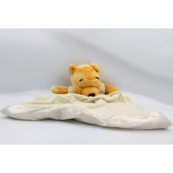 Doudou Winnie l'ourson couverture écru beige DISNEY