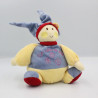 Doudou boule lutin bleu jaune rouge REVE DE BEBE