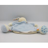 Doudou marionnette chien bleu blanc Bubbly Crew Babysun