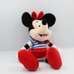 Doudou peluche musical Minnie bleu rouge rayé DISNEY IMC TOYS