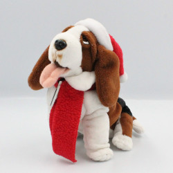 Peluche chien avec son bonnet de Noël TELE Z  20 cm