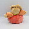 Doudou lapin boule patapouf rouge orange mauve 123 KALOO